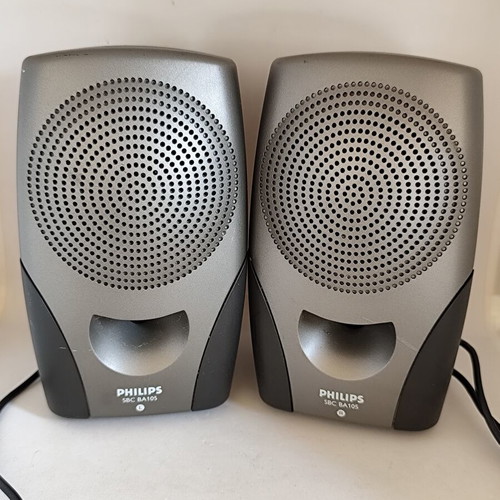 Philips SBC BA105 stereo portable active speakers like new