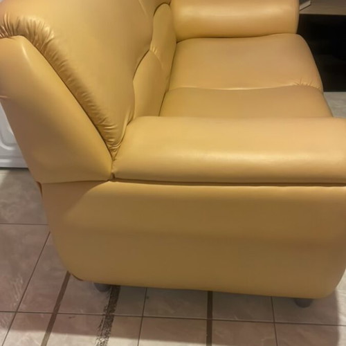 Two-Seater Leather Sofa used