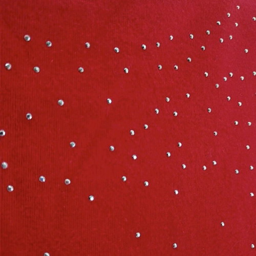 Winter cotton blouse with rhinestones, size XL