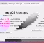  MacBook Air 13-inch, Mid 2012