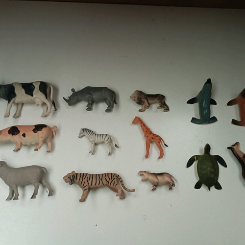 Various animal figures used, pack