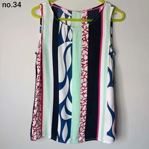 Street One Geometric Blouse sleeveless, like new, multicolor