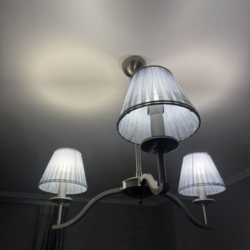 Ceiling pendant light with 2 wall sconces set