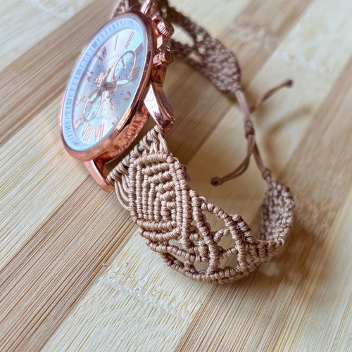 Ammohryses Plexis women's watch used with handmade macrame strap