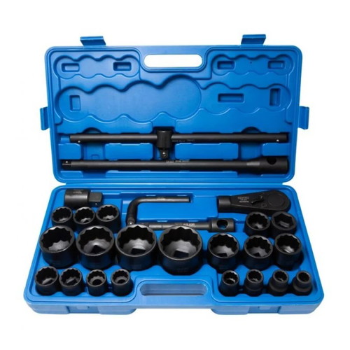 Rockforce Socket Set with Impact Sockets 3/4 12-Point 26 Pieces New