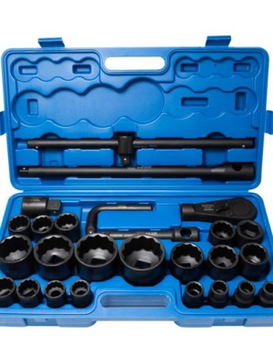 Rockforce Socket Set with Impact Sockets 3/4 12-Point 26 Pieces New