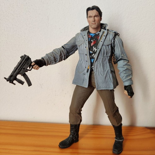 The Terminator T-800 Tech Noir 2011 action figure used NECA