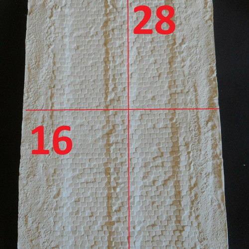 Cobblestone road 1/35 new, 16x28 cm, synthetic plaster Giluform