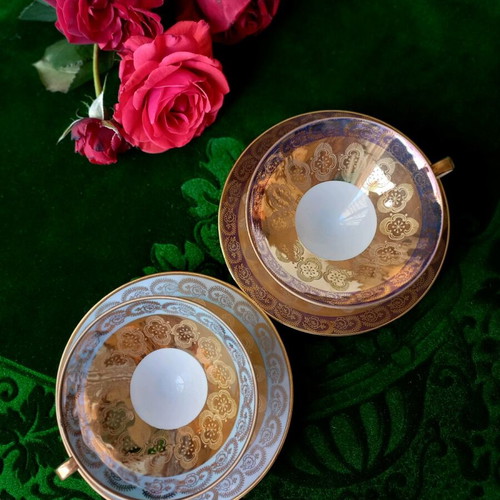 Tete-a-tete cups used porcelain Bavaria