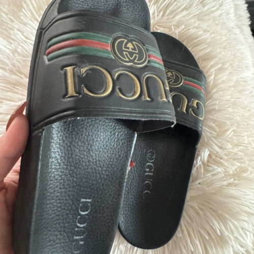Gucci black slippers size 38