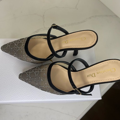 Dior high-heeled mules size 38 new, black
