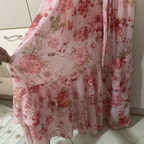 Pink floral maxi dress, one size, Despy Boutique