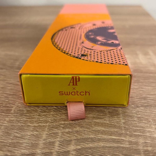 Swatch x AP Royal Pop Pink/Yellow Quartz Watch like new