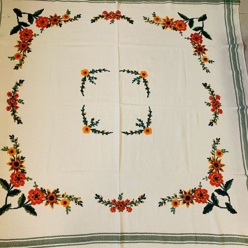 Decorative tablecloth handmade embroidery like new