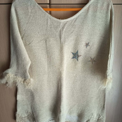 Be You women's beige sweater like new, size No M/L with gold