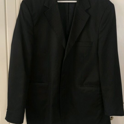 Giorgio Armani Collezioni black pinstripe blazer like new unisex XXL