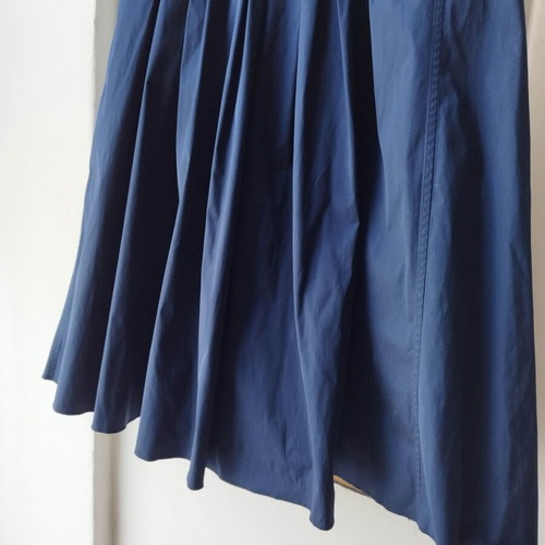 Piazza Italia blue pleated skirt like new, taffeta fabric, size S