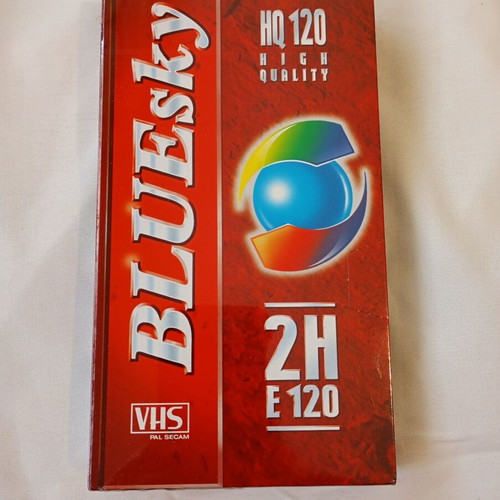 Bluesky VHS video cassette sealed blank, 2 hours like new