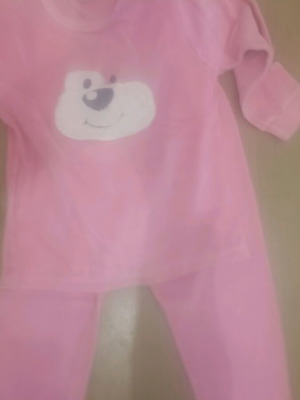 Minerva velour pajamas set pink like new size 4