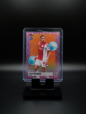 2025-26 Topps Finest UEFA Club Competitions Aaron Bouwman Orange Refractor Numbered /20