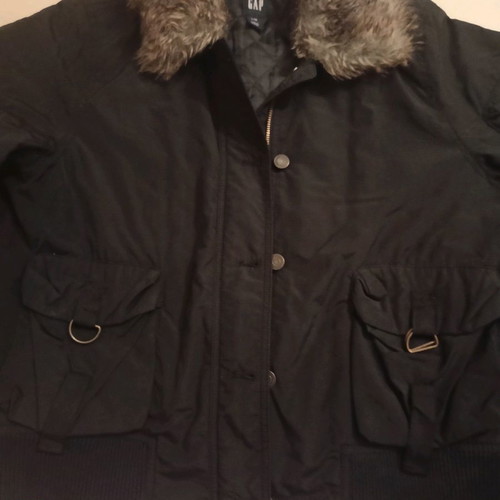 GAP women's jacket used, large, with detachable fur collar