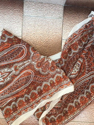 Silk Stole Scarf made in India like new, mandala pattern