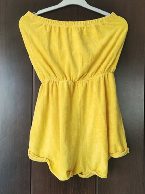 Pink Woman yellow romper small like new