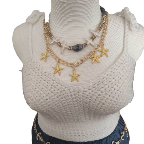 White crochet top new, size XS