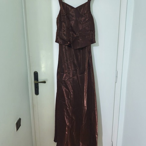 Vintage bronze metallic dress Gina Ritzi like new, made in Britain