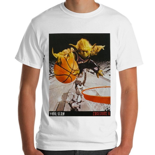 Yoda Basketball Slam Dunk Jedi Star Wars T-shirt new, sizes S M L