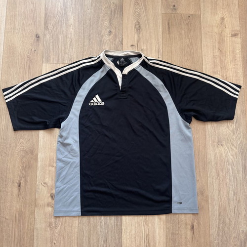 Adidas Vintage 3 Stripes Climacool T-shirt 2XL Black Grey like new