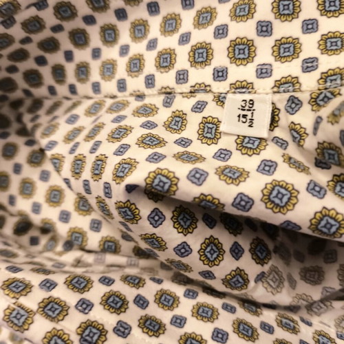 Shirt white with pattern No medium slim like new