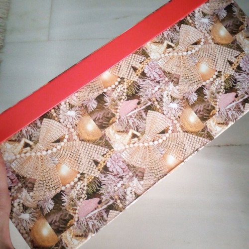 Christmas box new made of pressed paper
