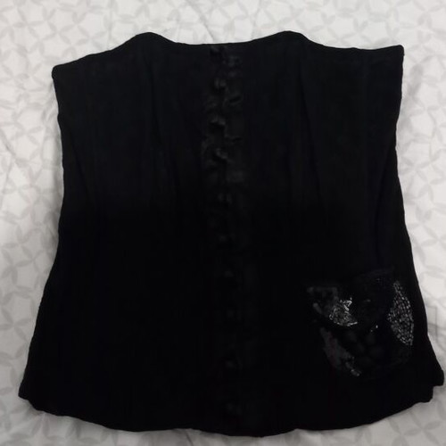 Corset bustier new, size M, black with boning