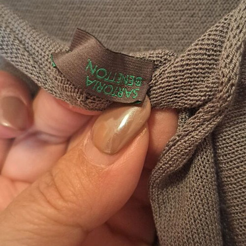Benetton knitted asymmetric dress like new, gray, size S