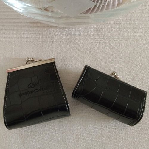 Maromondo Minimal Wallets set of 2, new, black with silver clip