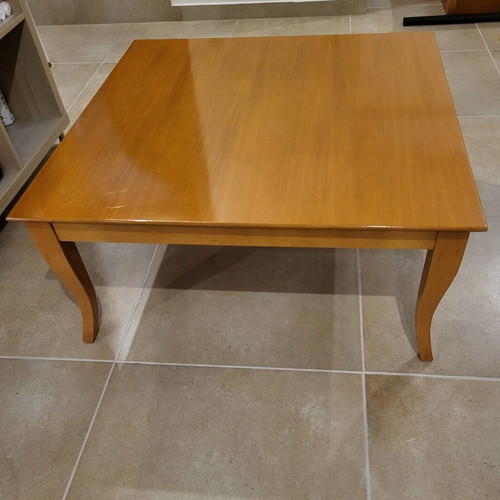 Wooden coffee table used with wear marks