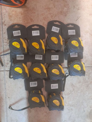 Measuring tapes with automatic rewind, pack of 10, 3.5 meters, new