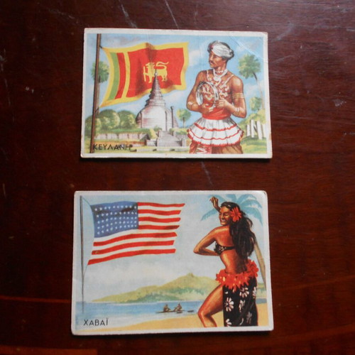Electroball flags and countries cards used, set of 6