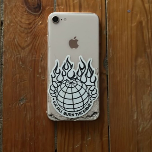 iPhone 8 64GB used, battery health 72%, broken back, mic and camera issues
