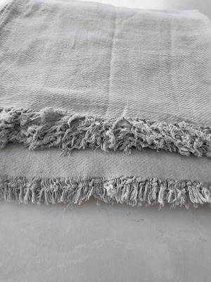 Summer throws like new, gray pack of two, 1.65x1.90 and 1.65x2.20 m