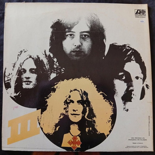 Led Zeppelin III vinyl record, rock