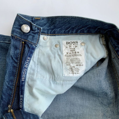 Hugo Boss Texas men's jeans used, straight fit, blue, size W34 L34