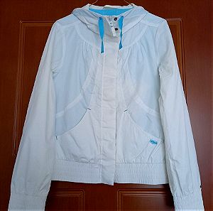 Tommy Hilfiger άσπρο μπουφάν με γαλάζιες λεπτομέρειες