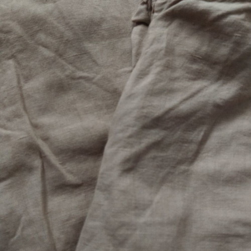 Linen set bell-bottom pants and vest, size S, like new, beige