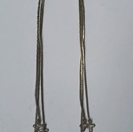 Long dangling earrings with small crosses
