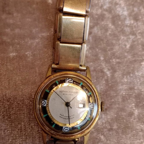 Super Anker 21 Rubis watch used, vintage, gold rolled