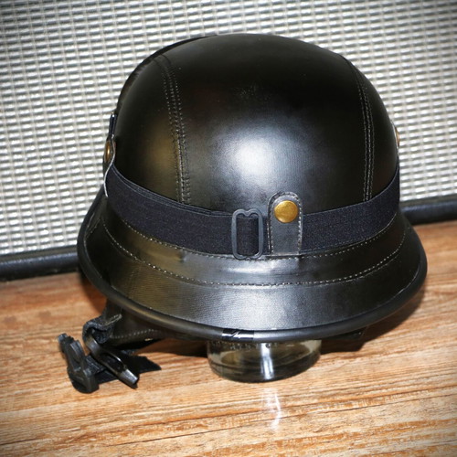 Motorcycle helmet replica 2WW with yellow goggles black size L
