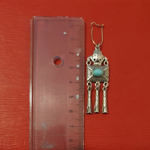 Handmade earrings made of 925 silver and semi-precious turquoise stones