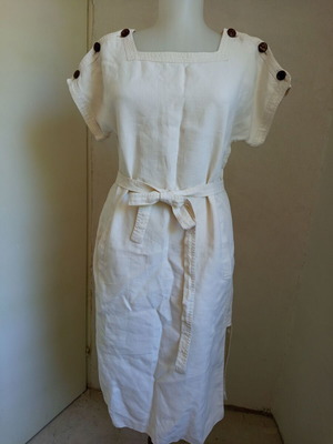 Celine linen dress like new, white, size L